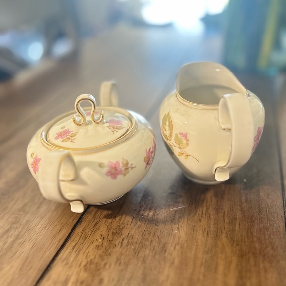 Krautheim Other - Franconia Krautheim selb Bavaria  set of Cream and Sugar with Pink Floral
